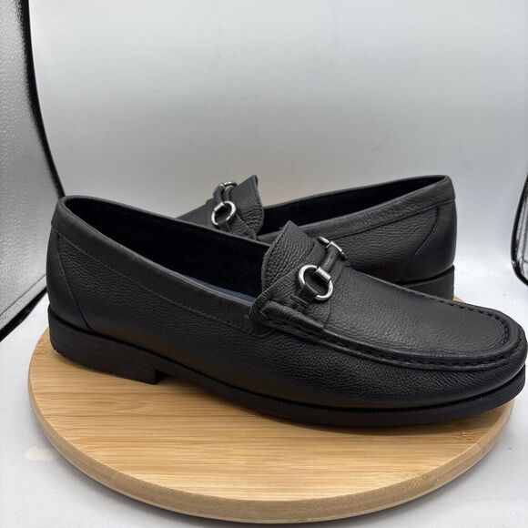 Rockport Mens Preston Bit Loafer 12W Black Leather Comfort Slip On Business - Picture 2 of 9
